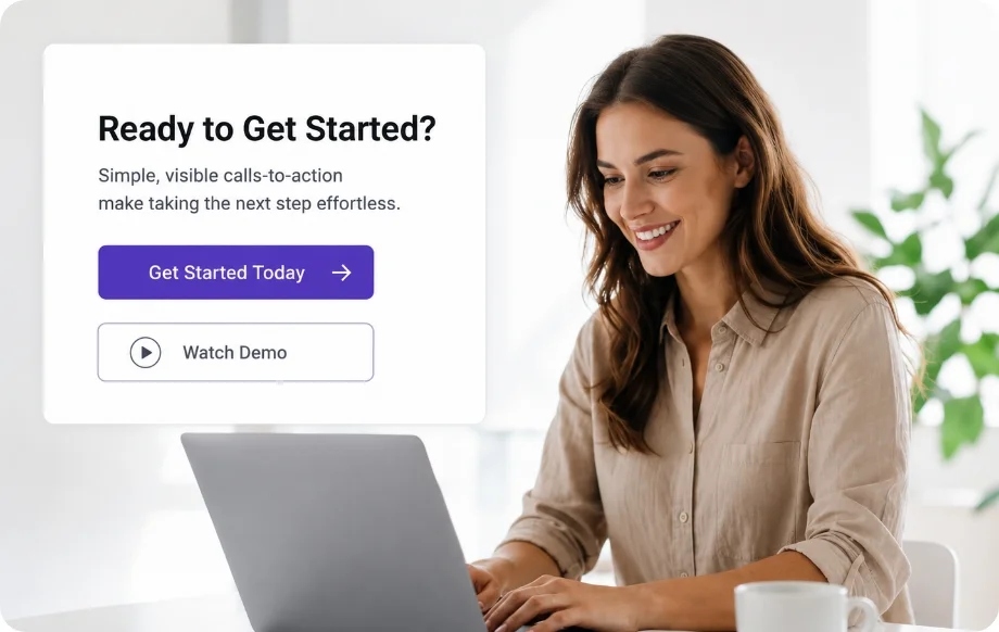 Customer journey from trust to contact, showing how our website answers key questions