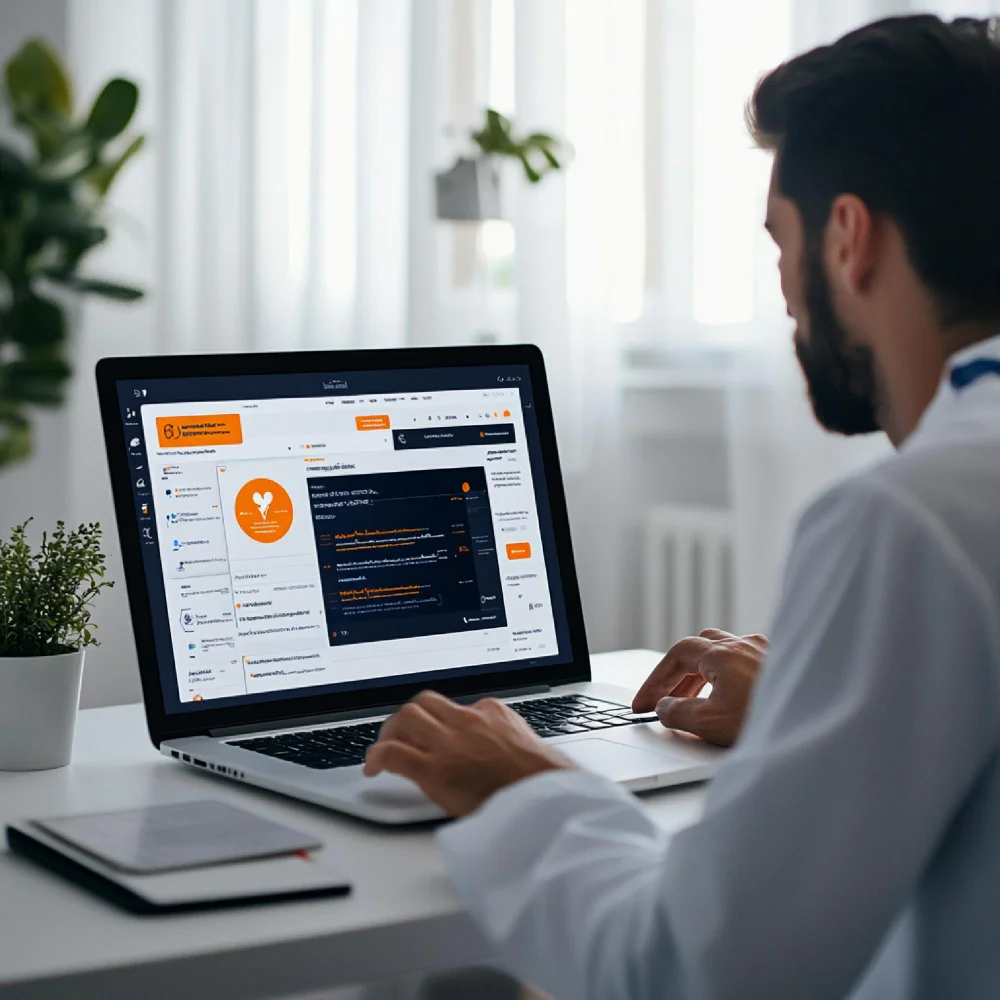Business owner using practical website tools