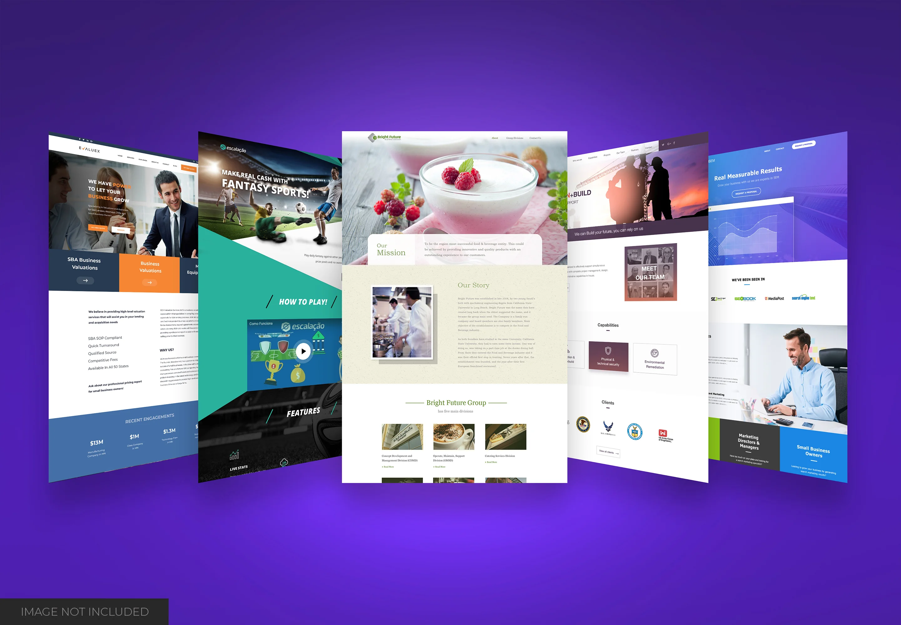 Collection of customer-focused website designs